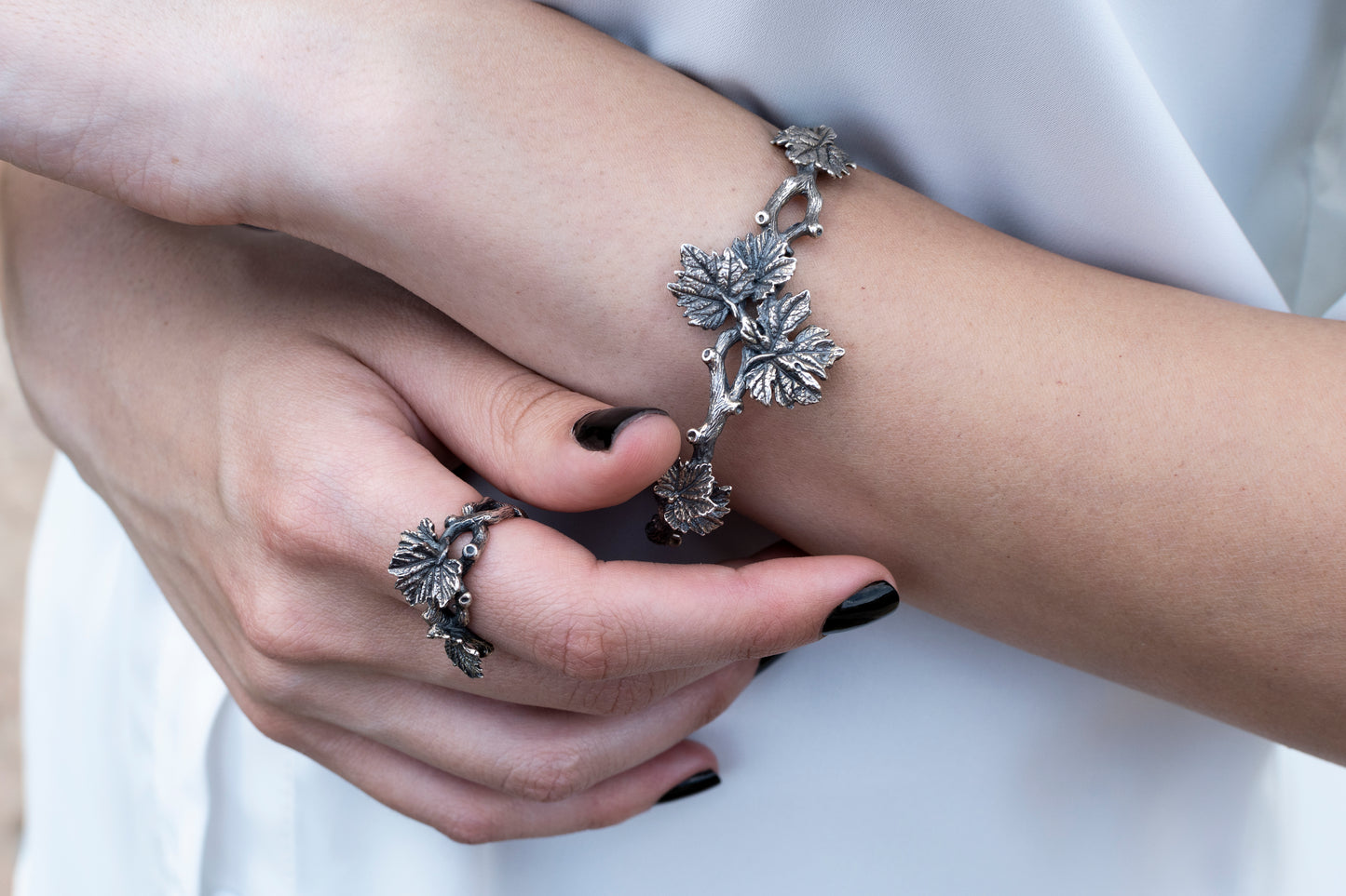 Sterling Silver Leaf Ring