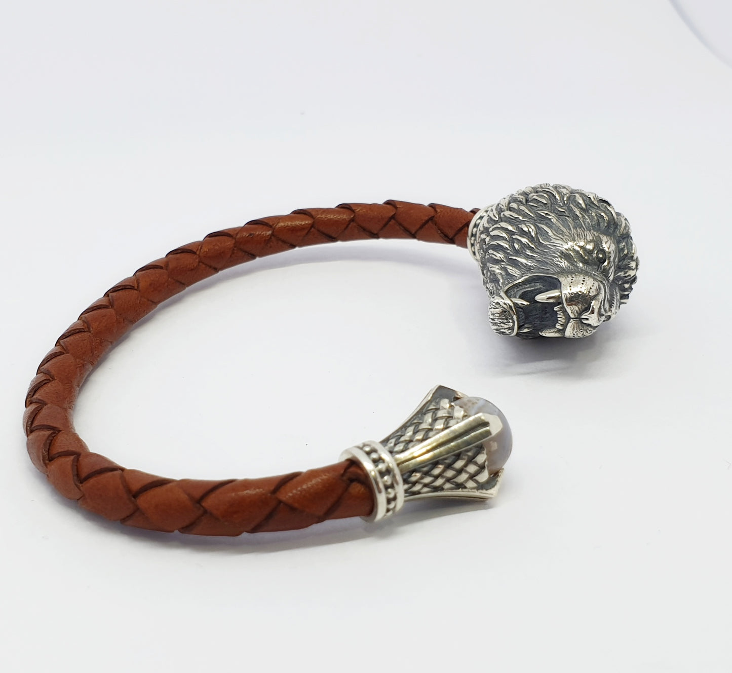 Lion Head Sterling Silver Bracelet