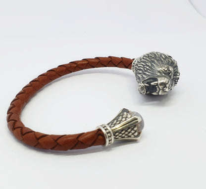 Lion Head Sterling Silver Bracelet