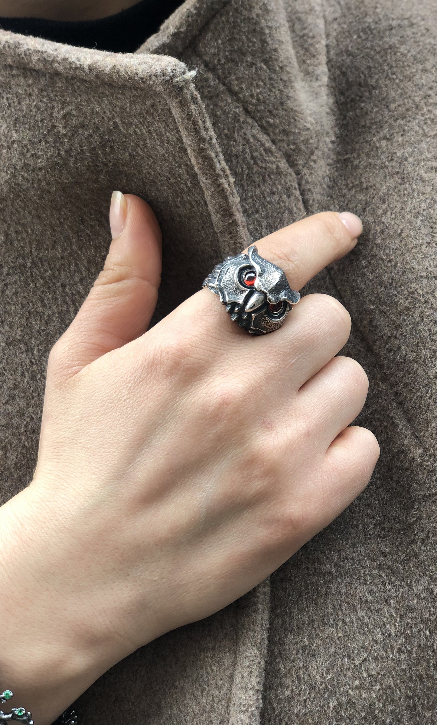 Sterling Silver Owl Ring