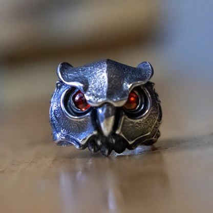 Sterling Silver Owl Ring
