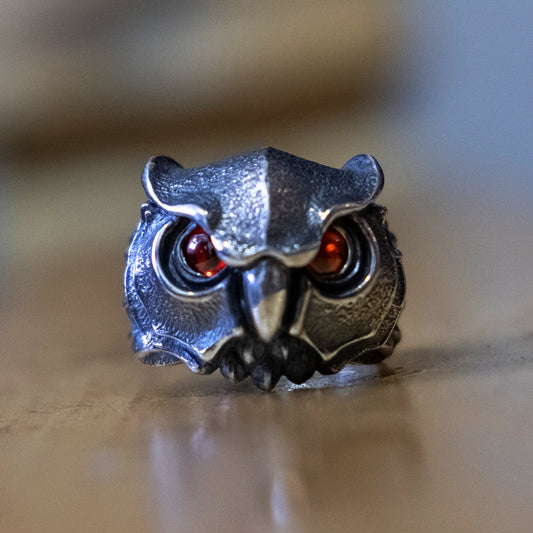 Sterling Silver Owl Ring