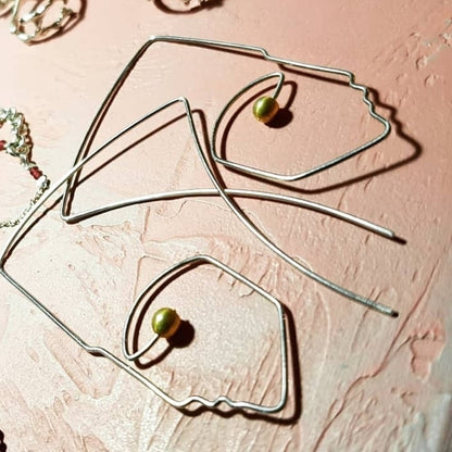 Sterling Silver  Earrings "Nefertiti"