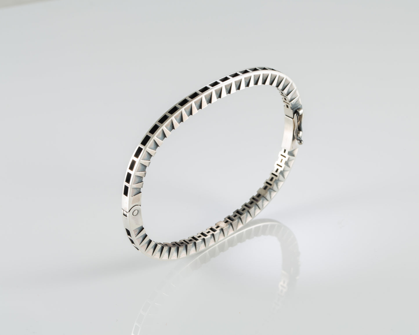 Men's Geometric Silver Bracelet Set Modern Square Pattern Jewelry