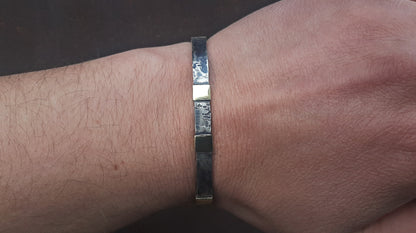 Hammered Cuff Bracelet in Sterling Silver