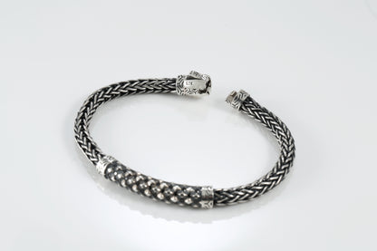 Sterling Silver Bracelet with Black Spinel