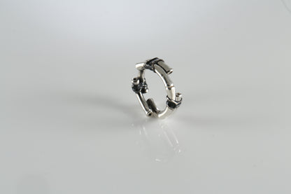 Sterling Silver Bamboo Ring, Minimalist Nature Inspired Band