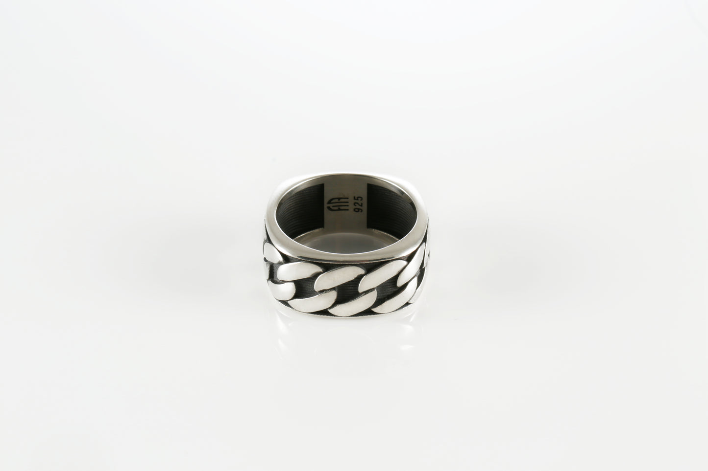 Handmade Sterling Silver Curb Chain Ring