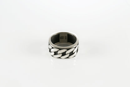 Handmade Sterling Silver Curb Chain Ring
