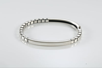 Men’s Silver Chain Bracelet – Stainless Steel Cuff Bangle