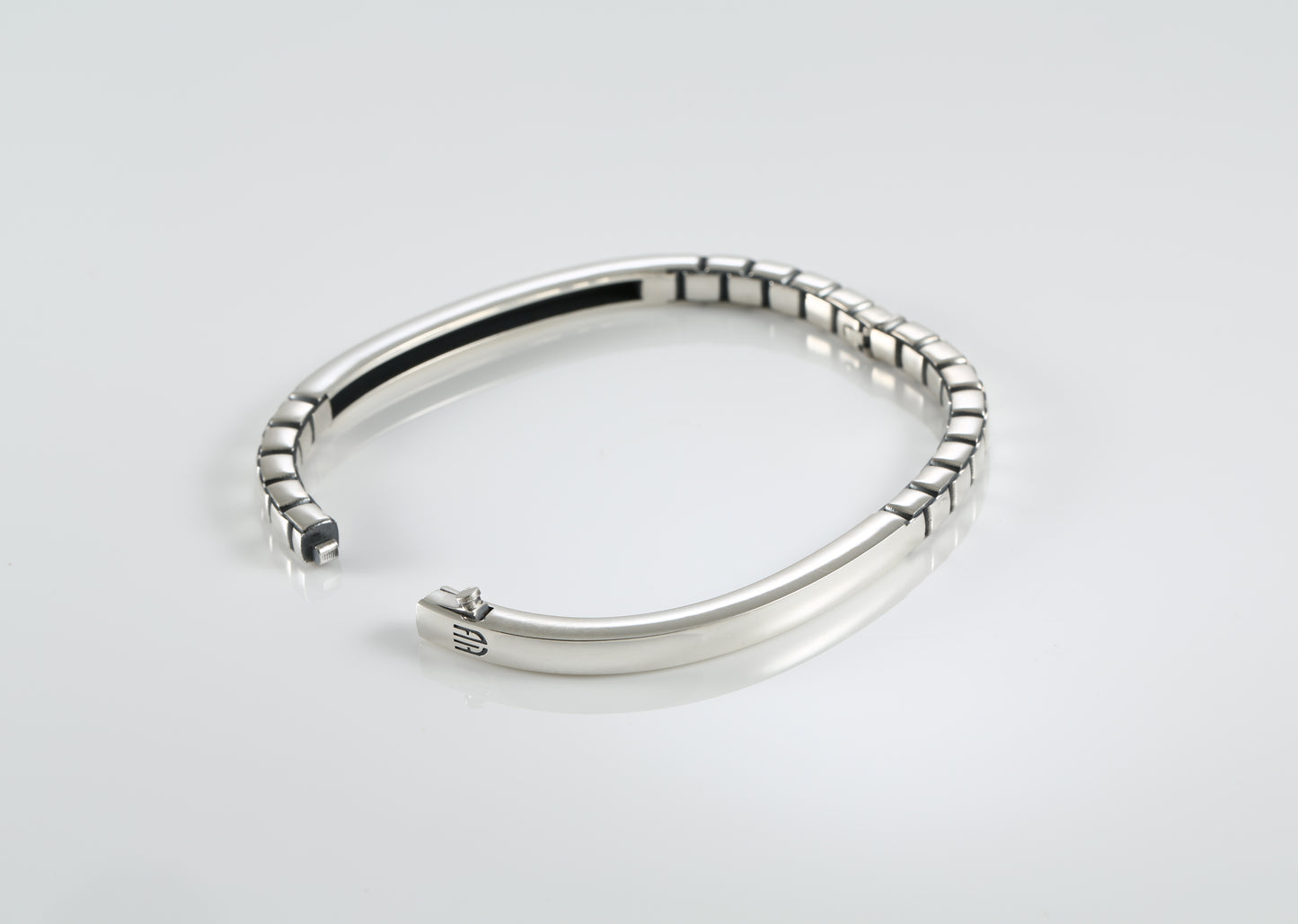 Men’s Silver Chain Bracelet – Stainless Steel Cuff Bangle