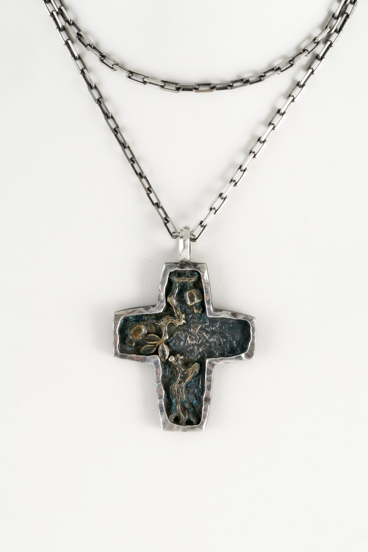 Sterling Silver Cross Necklace – Tree of Life
