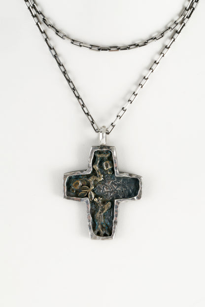 Sterling Silver Cross Necklace – Tree of Life