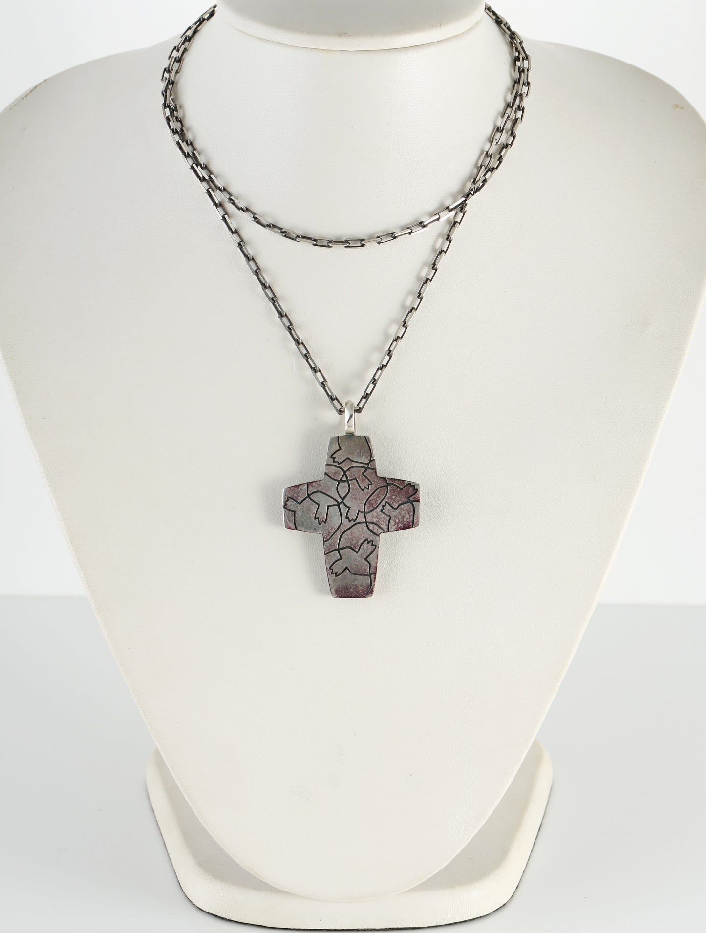 Sterling Silver Cross Necklace – Tree of Life