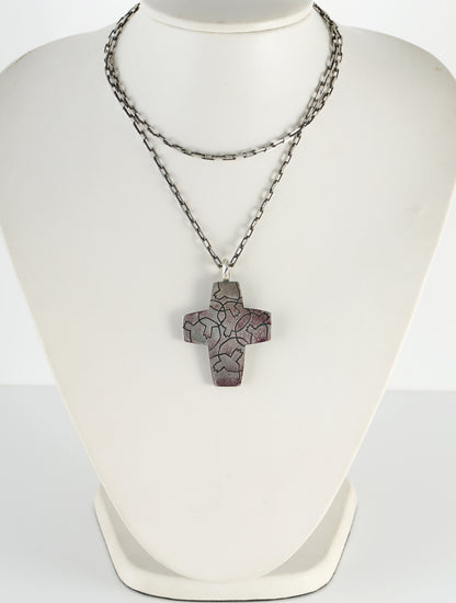 Sterling Silver Cross Necklace – Tree of Life