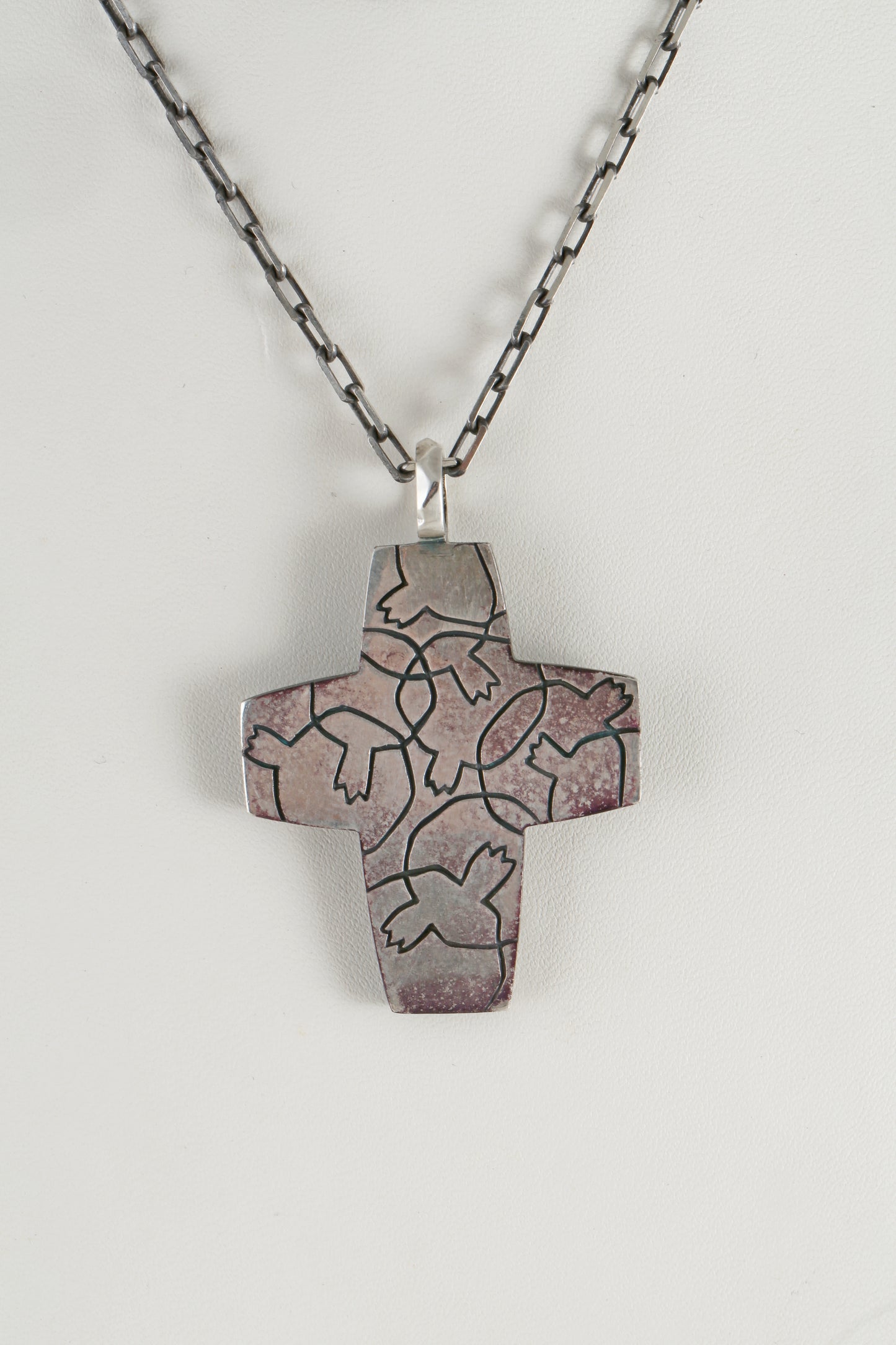 Sterling Silver Cross Necklace – Tree of Life