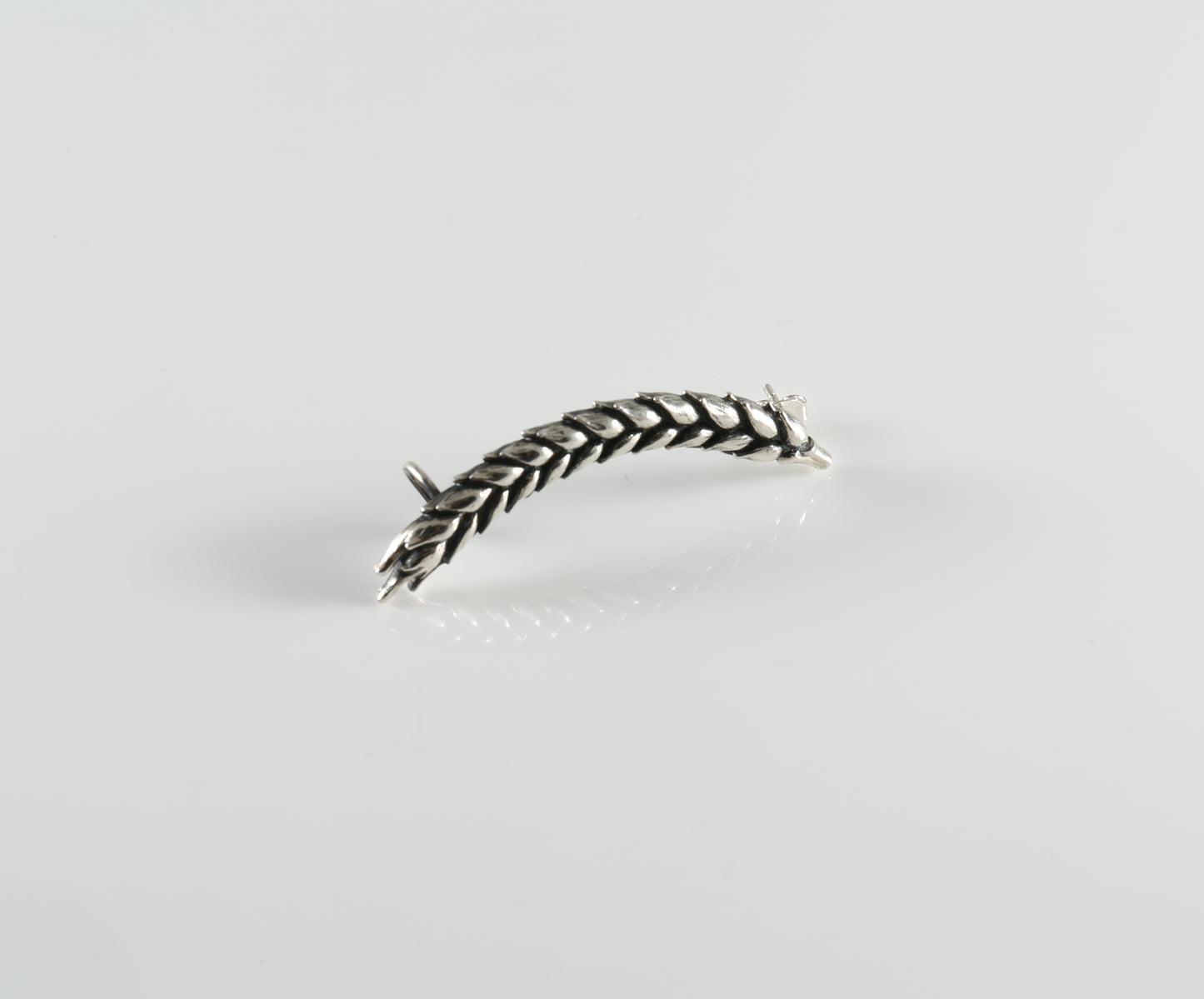 Sterling silver wheat ear cuff and stud earrings