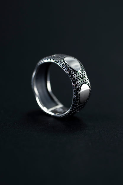 Men’s Textured Sterling Silver Ring