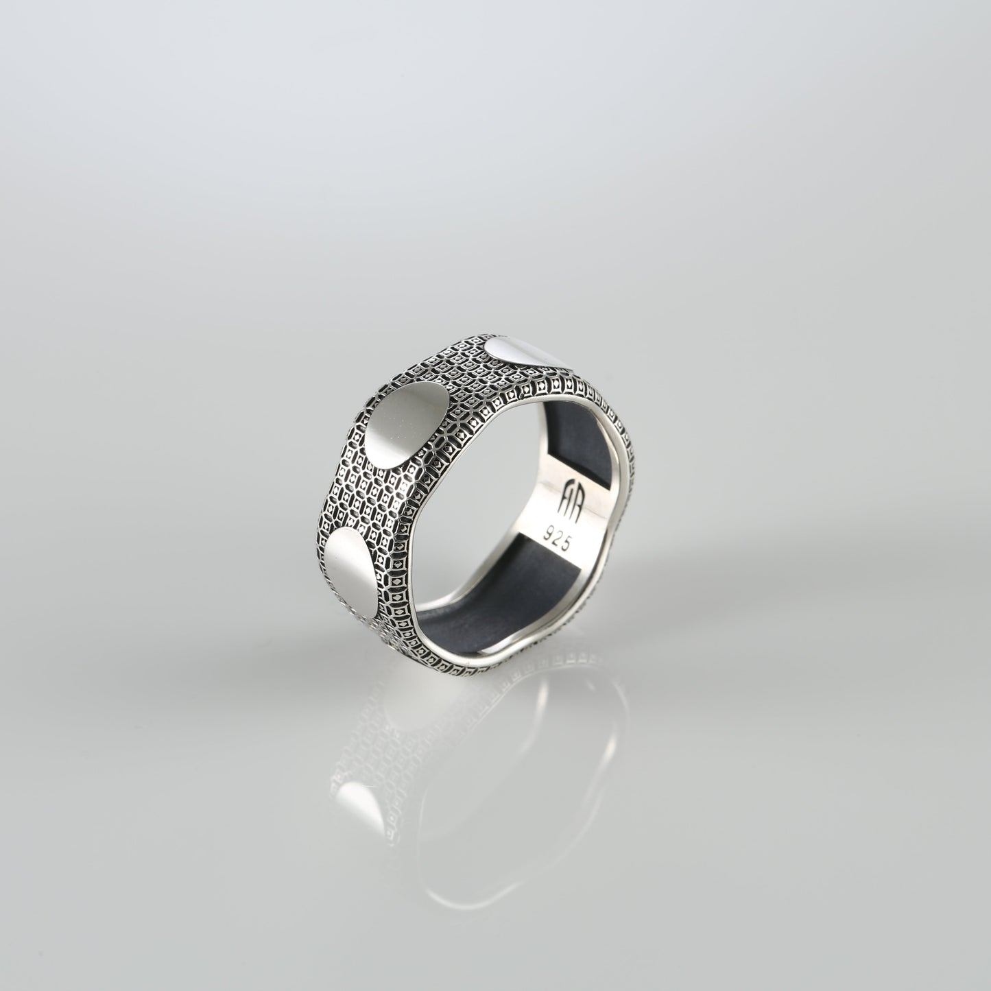 Men’s Textured Sterling Silver Ring