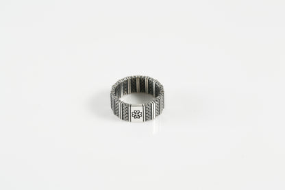 Men's Geometric Sterling Silver Band Ring