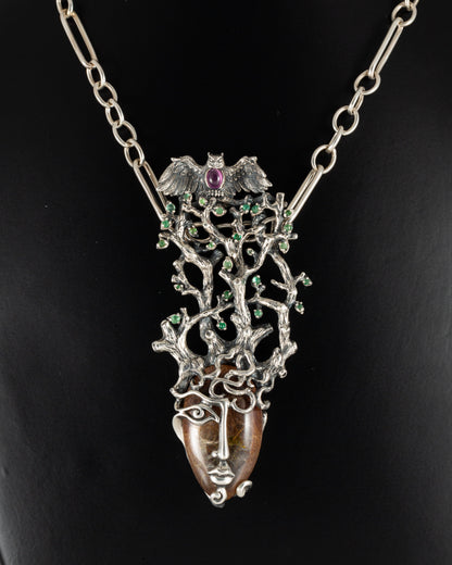 Handmade Sterling Silver  Pendant Necklace "Forest Fairy"