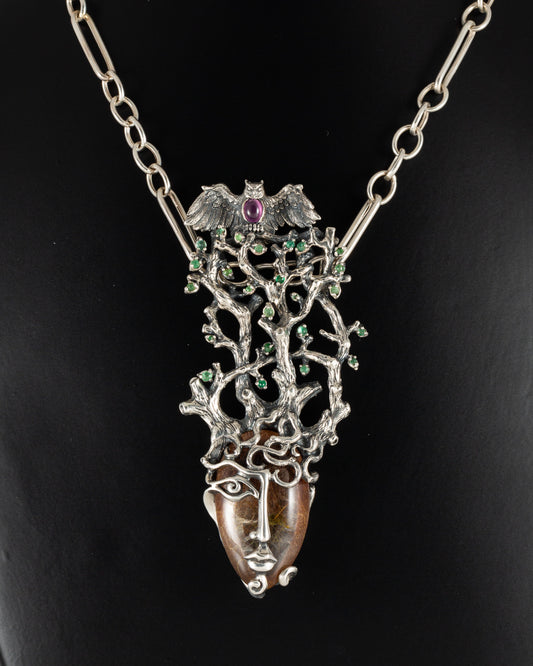 Handmade Sterling Silver  Pendant Necklace "Forest Fairy"