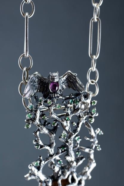 Handmade Sterling Silver  Pendant Necklace "Forest Fairy"