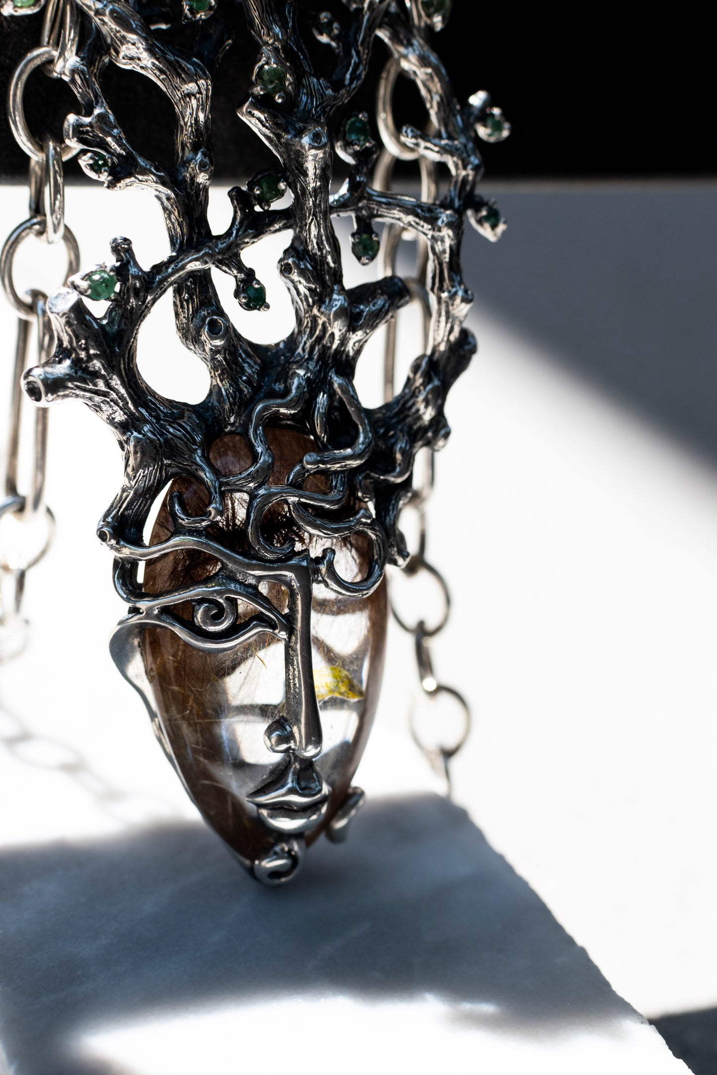 Handmade Sterling Silver  Pendant Necklace "Forest Fairy"