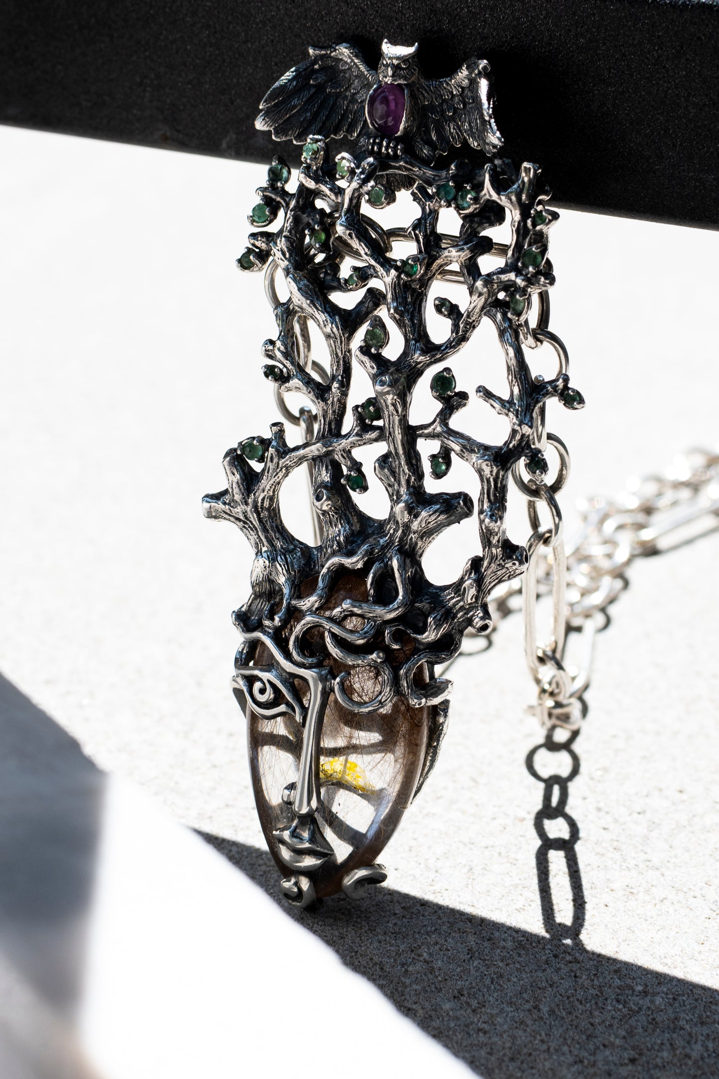 Handmade Sterling Silver  Pendant Necklace "Forest Fairy"