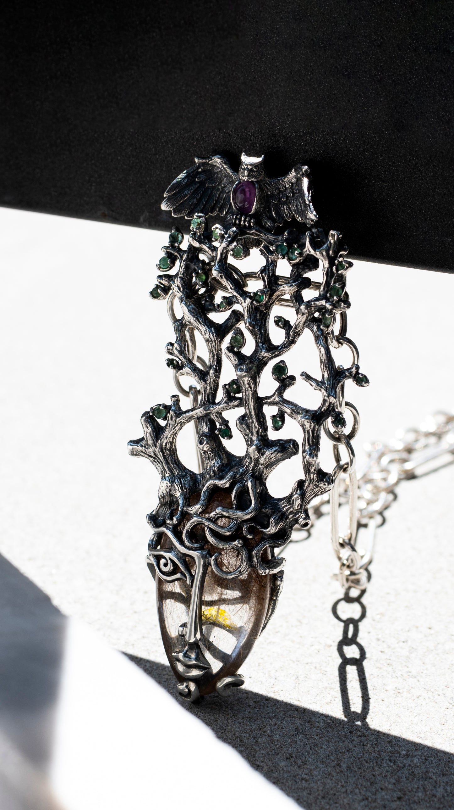 Handmade Sterling Silver  Pendant Necklace "Forest Fairy"