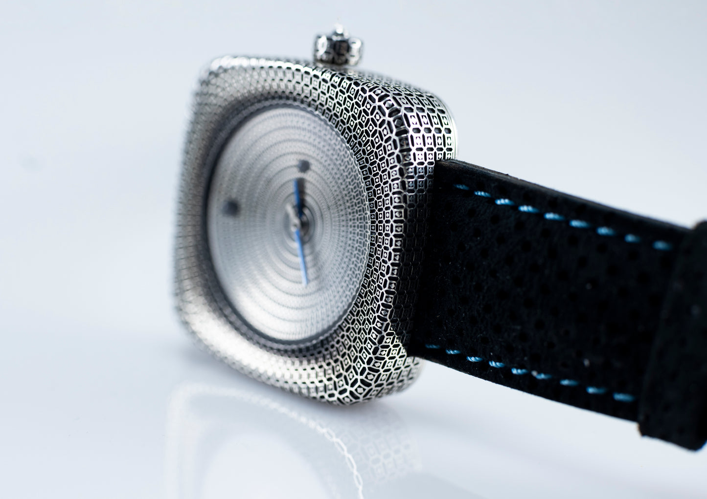 Astronomical wristwatch made of 925 sterling silver.