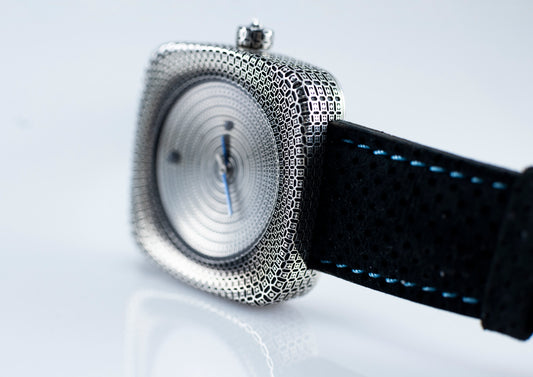 Astronomical wristwatch made of 925 sterling silver.