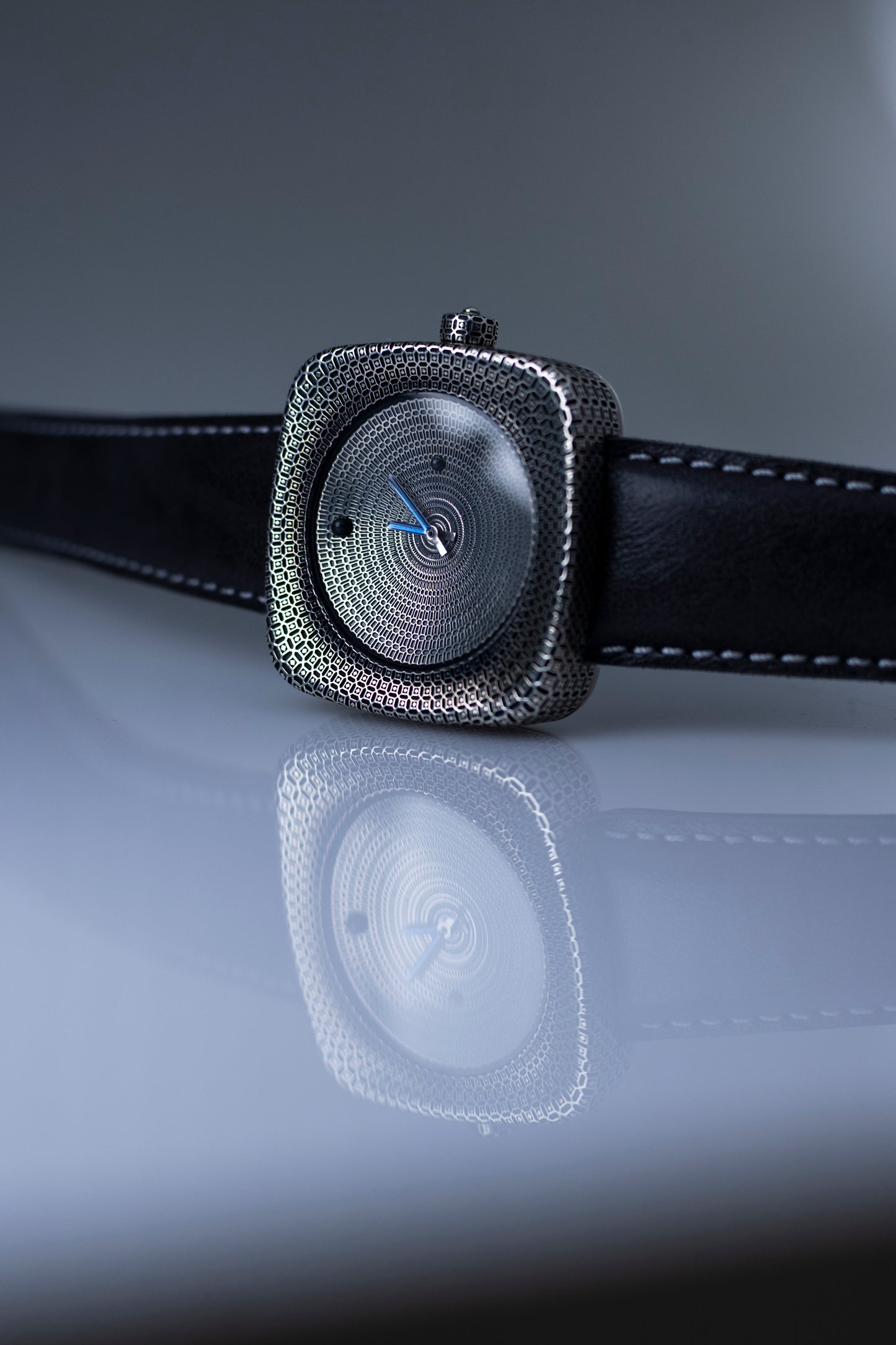 Astronomical wristwatch made of 925 sterling silver.