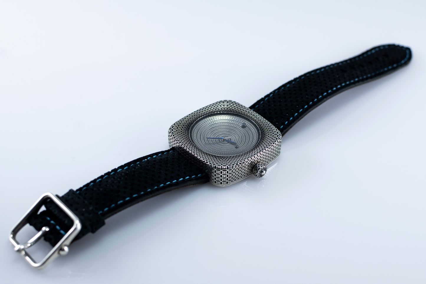 Astronomical wristwatch made of 925 sterling silver.
