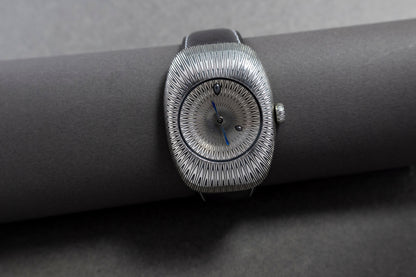 925 Sterling Silver Guilloché Wristwatch – Luxury Handcrafted Timepiece