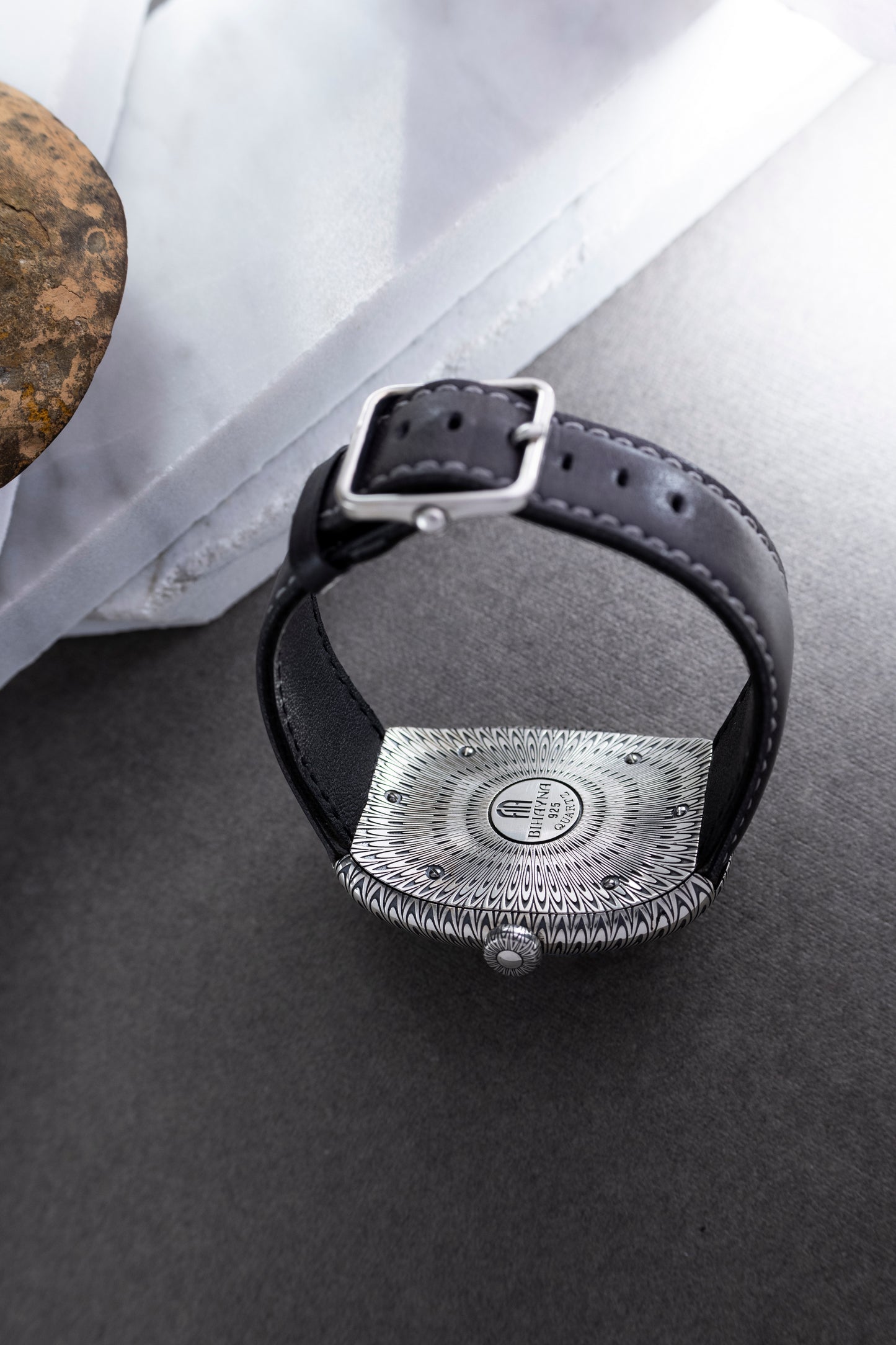 925 Sterling Silver Guilloché Wristwatch – Luxury Handcrafted Timepiece