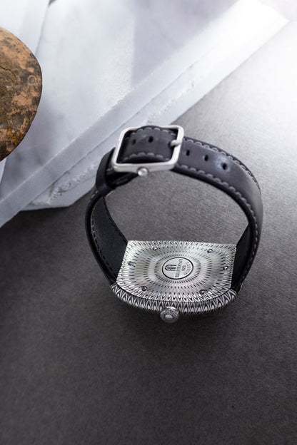 925 Sterling Silver Guilloché Wristwatch – Luxury Handcrafted Timepiece