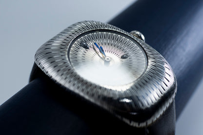 925 Sterling Silver Guilloché Wristwatch – Luxury Handcrafted Timepiece