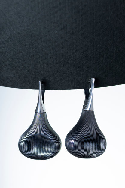 Textured Sterling Silver Teardrop Earrings: Lightweight Modern Jewelry