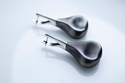 Textured Sterling Silver Teardrop Earrings: Lightweight Modern Jewelry