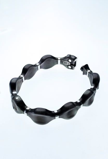 Handmade Sterling Silver Textured Link Bracelet | Modern 925 Jewelry