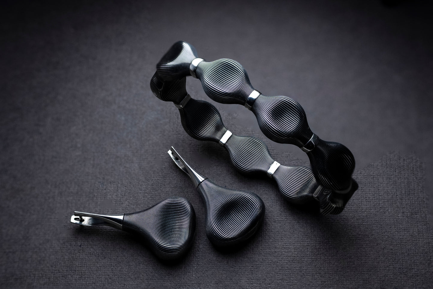 Handmade Sterling Silver Textured Link Bracelet | Modern 925 Jewelry