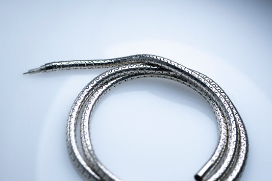 Sterling Silver Snake Chain Necklace – Puzzle Link, Minimalist Unisex Jewelry