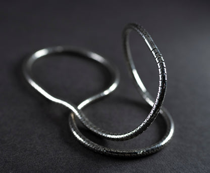 Sterling Silver Snake Chain Necklace – Puzzle Link, Minimalist Unisex Jewelry