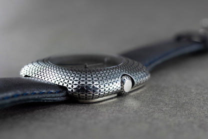 Handcrafted Sterling Silver 925 Watch | Geometric Dial Artisan Timepiece | Unisex Bihayna Design