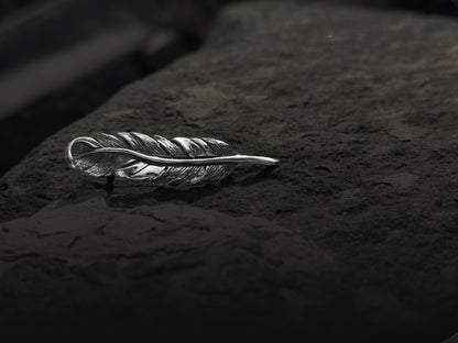 Sterling Silver Feather Brooch