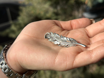 Sterling Silver Feather Brooch