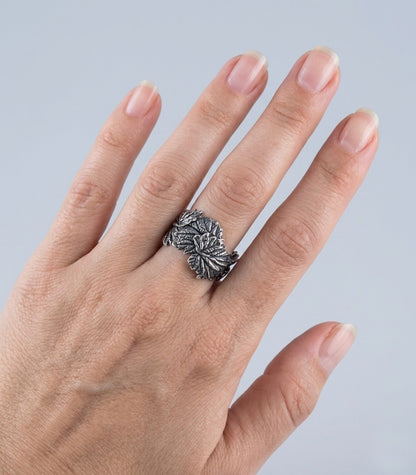 Sterling Silver Leaf Ring