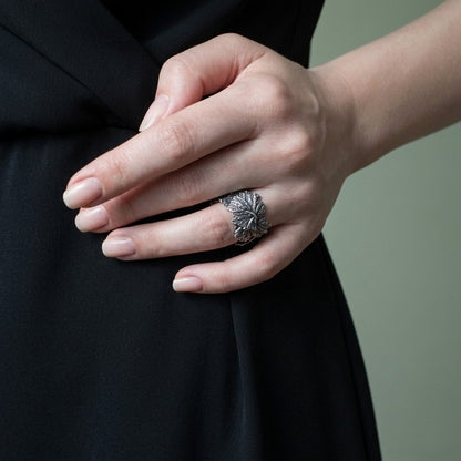 Sterling Silver Leaf Ring