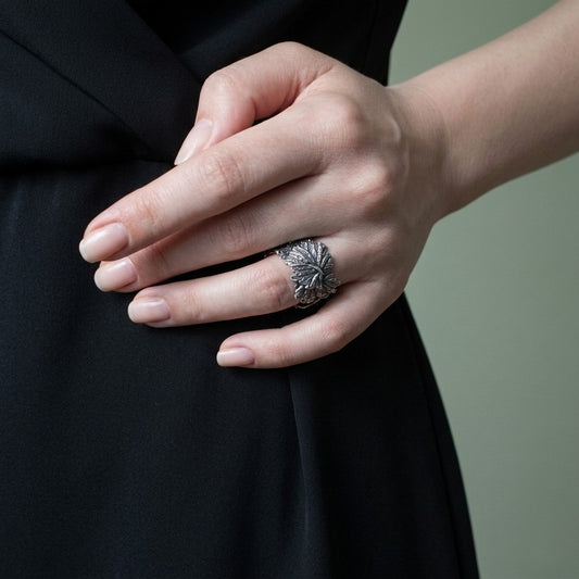 Sterling Silver Leaf Ring